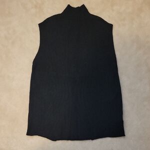 SHEIN Curve Black Sleeveless Turtleneck Sweater